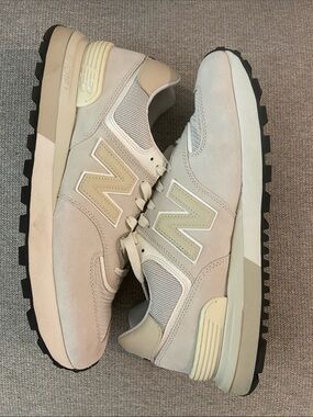 New Balance 574 U574LGE1 Men's Cream/Off-White Low-Top Sneakers